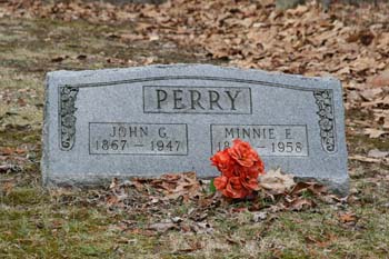 John G. Perry 1867-1947, Minnie E. Perry d-1958