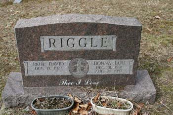 Paul David Riggle b-1927, Donna Lou Riggle 1931-1997