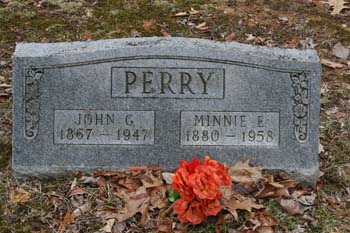 John G. Perry 1867-1947, Minnie E. Perry 1880-1958