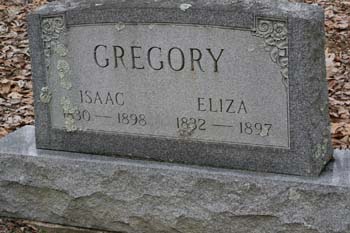 Isaac Gregory 1830-1898, Eliza Gregory 1832-1897