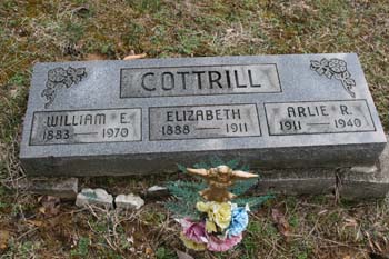 William E. 1883-1970, Elizabeth 1888-1911, Arlie R. Cottrill 1911-1940